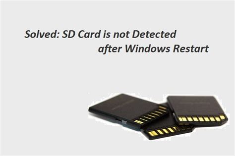 Along with discussing the reasons for the same, this post will also provide you with 8 your computer does not detect sd card may mean that your sd is corrupted and needs to be fixed. What to Do When SD Card is Not Detected After Windows Restart