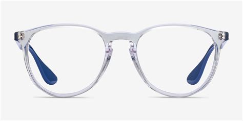 Ray Ban Rb7046 Round Clear Blue Frame Glasses For Women Eyebuydirect Canada