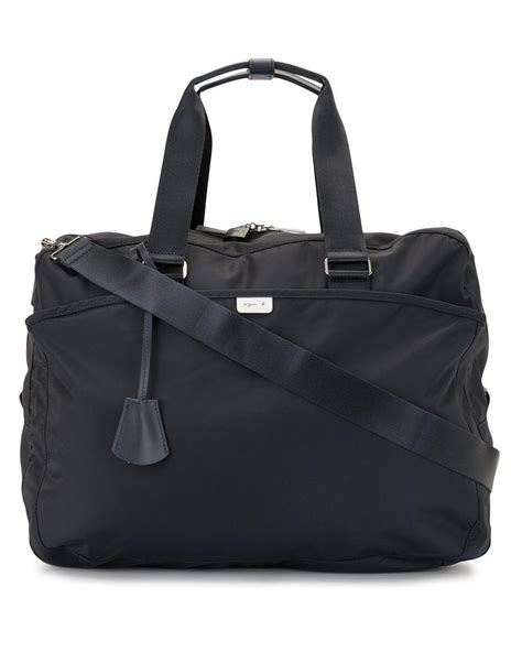 Agn S B Double Pouch Weekend Bag In Blue Lyst
