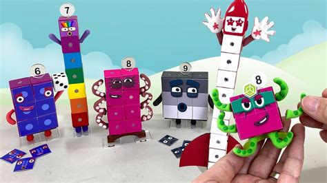 Diy Numberblocks Toys 6 To 10 Magnetic Cubes Poseable Figures