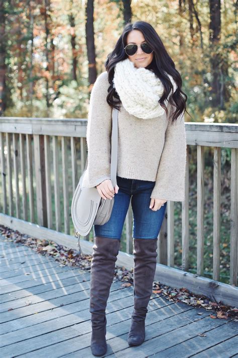The Perfect Fall Outfit Pine Barren Beauty Over The Knee Boot
