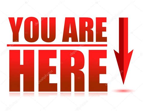Clipart: you are here | You are here arrow illustration sign — Stock Photo © alexmillos #6417185