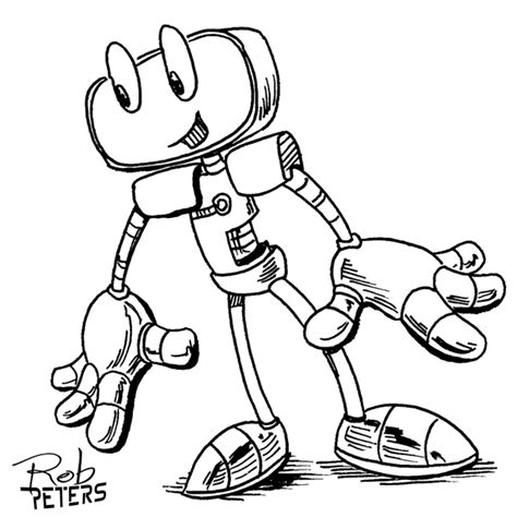 Daily Drawing Robot 13 Rob Peters Illustration Blogrob Peters