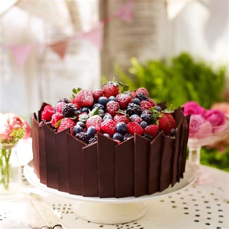 Your decoration fruit stock images are ready. Chocolate and fruit decoration - cake decoration - Good ...