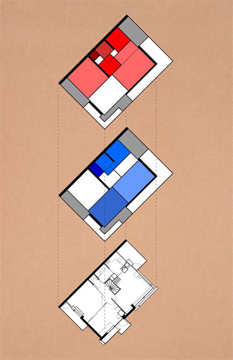 Social housing architecture site analysis architecture architecture concept diagram architecture landscape ideas for front of house low maintenance nz among online landscape design service. Gallery of Diagrams of the Rietveld Schroder House Reveal its Graphic and Geometric Brilliance - 2