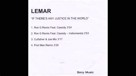 Lemar Ft Cassidy If Theres Any Justice Ron G Remix Youtube