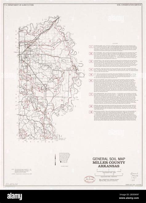 General Soil Map Miller County Arkansas Stock Photo Alamy