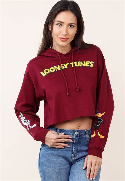 Looney Tunes Graphic Hoodie Shop Tops At Papaya Clothing Clothes