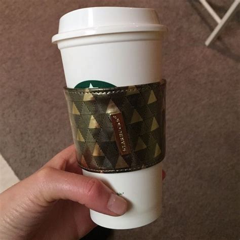 Gold Starbucks Coffee Sleeve Re Usable 😍☕️ Coffee Sleeve Starbucks