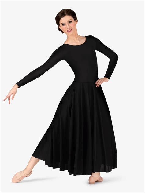 Womens Worship Long Sleeve Dance Dress Balletlyrical Body