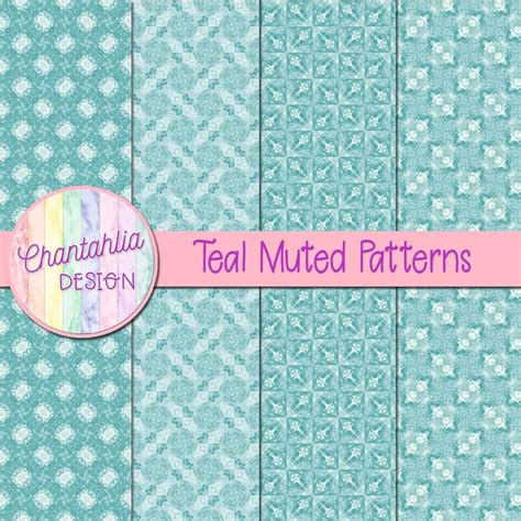 Free Digital Papers Featuring Teal Muted Patterns