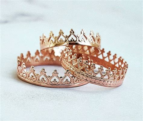 Rose Gold Crown Rings Pack Ubicaciondepersonascdmxgobmx