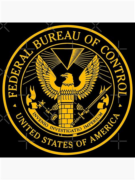Federal Bureau Of Control Control Game Logo Clean Logo Poster For