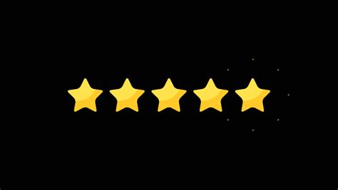 Set Of Stars Five Star Rating On Transparent Royalty Free Video