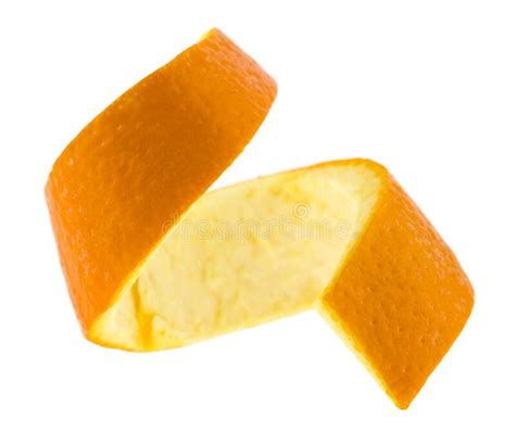 Orange Skin Isolated On White Background Stock Photo Image Of Closeup