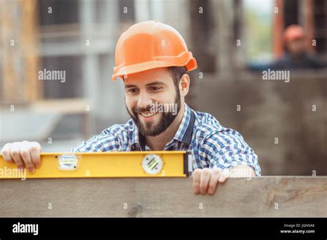 Male Work Building Construction Engineering Occupation Project Stock