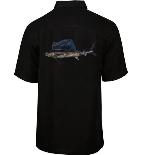 Mens Sailfish Embroidered Fishing Shirt Fishing Shirts Lifestyle