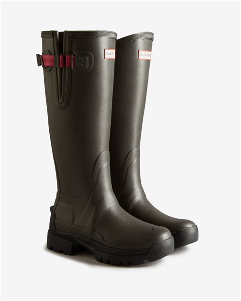 Womens Balmoral Adjustable 3mm Neoprene Wellington Boots Hunter Boots Uk