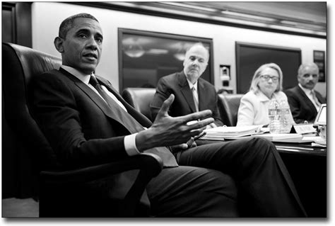 Situation Room Meeting President Barack Obama 8x12 Silver