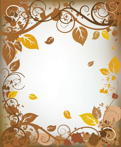 Autumn Elements Of Frames Vector Vectors Graphic Art Designs In