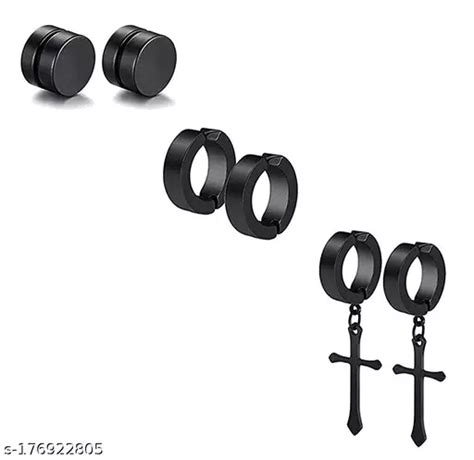 Stainless Steel Magnetic Stud Earrings For Men Women Gift Set Non