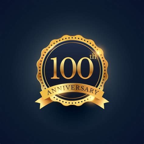 100th Anniversary Golden Edition Vector Free Download