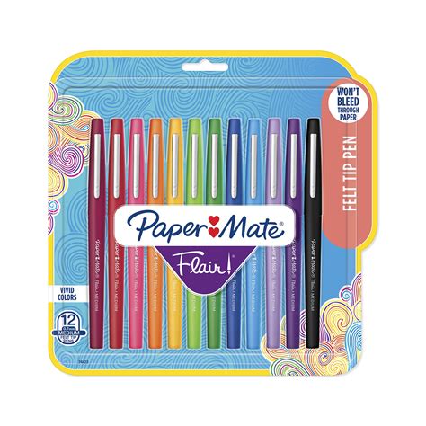 Paper Mate Flair Felt Tip Pens Medium Point 07 Millimeter Marker