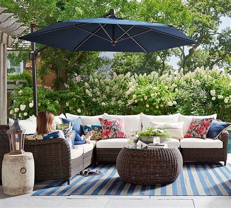 Torrey All Weather Wicker Roll Arm Outdoor Sectional