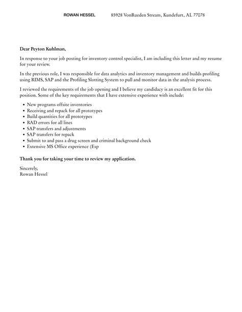 Inventory Specialist Cover Letter Sample Cover Letter - vrogue.co