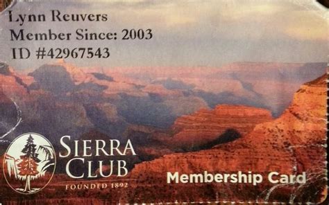 Sierra Club Sierra Club Membership Card Environmental Concerns