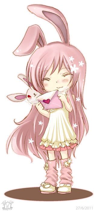 Cute Lil Pink Bunny Chibi Girl Kawaii Anime Anime