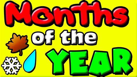 Months Of The Year For Kids Learning Videos For Toddlers Youtube