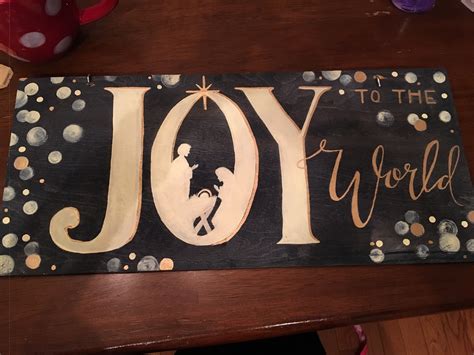 Joy To The World Wooden Panel Christmas Sign Christmas Signs Joy To
