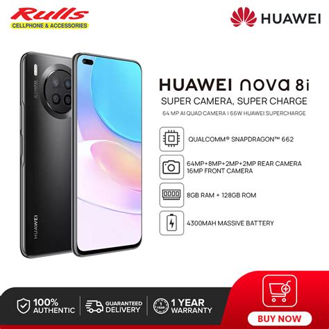 Huawei Nova 8i Smartphone 8gb Ram 128gb Rom 64 Mp Ai Quad Camera