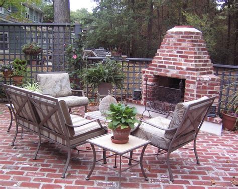 Outdoor Brick Fireplace Traditional Patio Philadelphia By