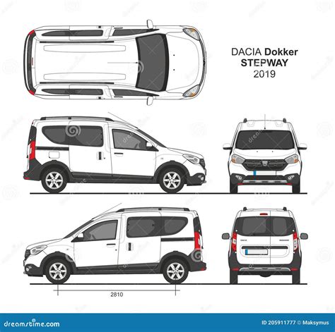 Dacia Dokker Passenger Van Cartoon Vector CartoonDealer Com