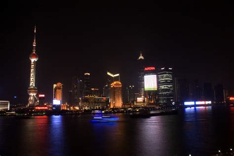 Free Stock Photo Of Beautiful City Night Lights At Shanghai China