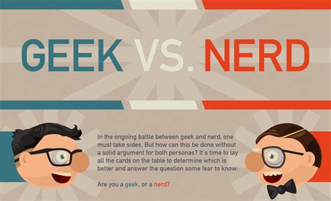 We Like Geeks Vs Nerds Infographic The Infographics Agency