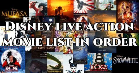 all disney live action movies in order list by release date