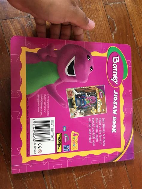Pre Loved Barney Lets Go To The Farm Jigsaw Book Hobbies And Toys Books