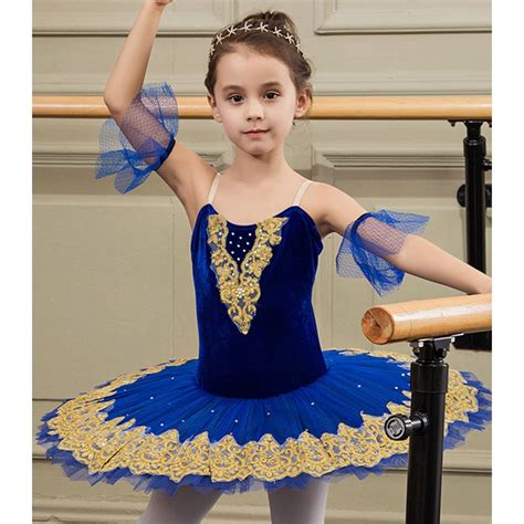 Royal Blue Velvet Tutu Skirt Ballet Dance Dress For Girls Kids Children