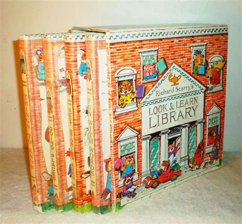 Richard Scarrys Look And Learn Library Box Set Vintage Etsy Vintage