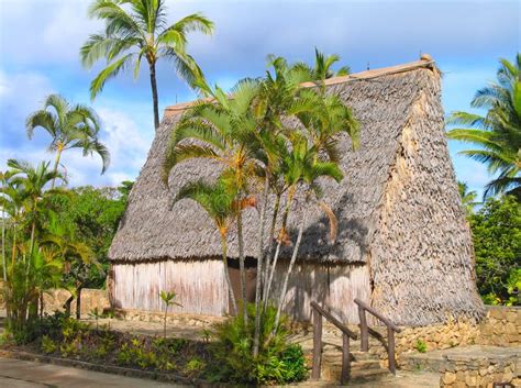 South Pacific Island Hut Stock Image Image Of Stones 7615611