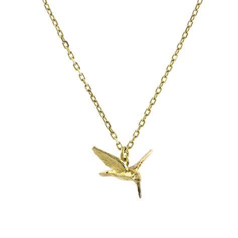 Teeny Tiny Hummingbird Necklace Tiny Necklace Locket Necklace Gold