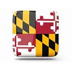 Maryland Icon Flag Square Glossy Px State