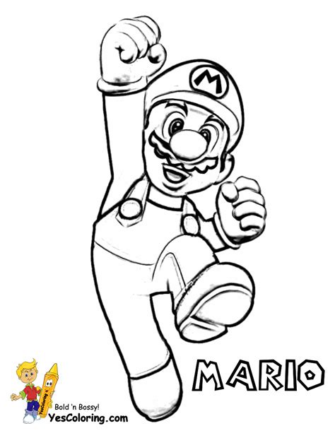 Mario Bros Coloring Super Mario Bros Free Coloring Pages Online