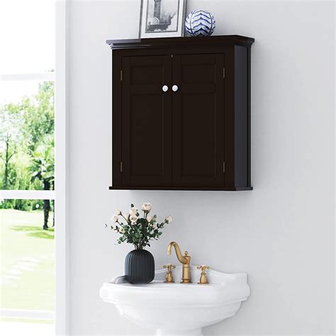 Spirich Home Bathroom Cabinet Wall Mounted With Doors And Shelves 2