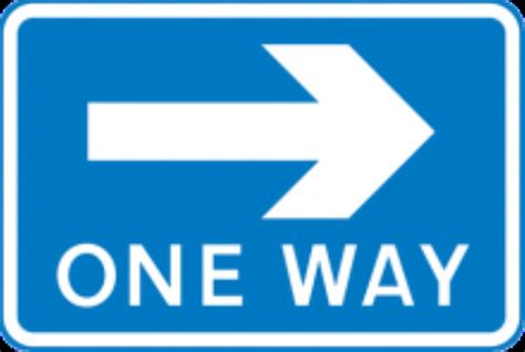 One Way Road Traffic Warning Sign Self Adhesive Sticker