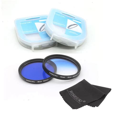 Riseuk Kit 52mm Full Bluegraduated Blue Color Lens Filter For Dslr