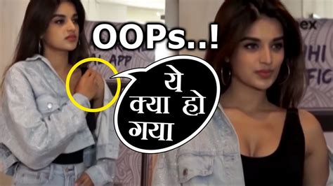 nidhi aggarwal bra slips during her own app promotion youtube